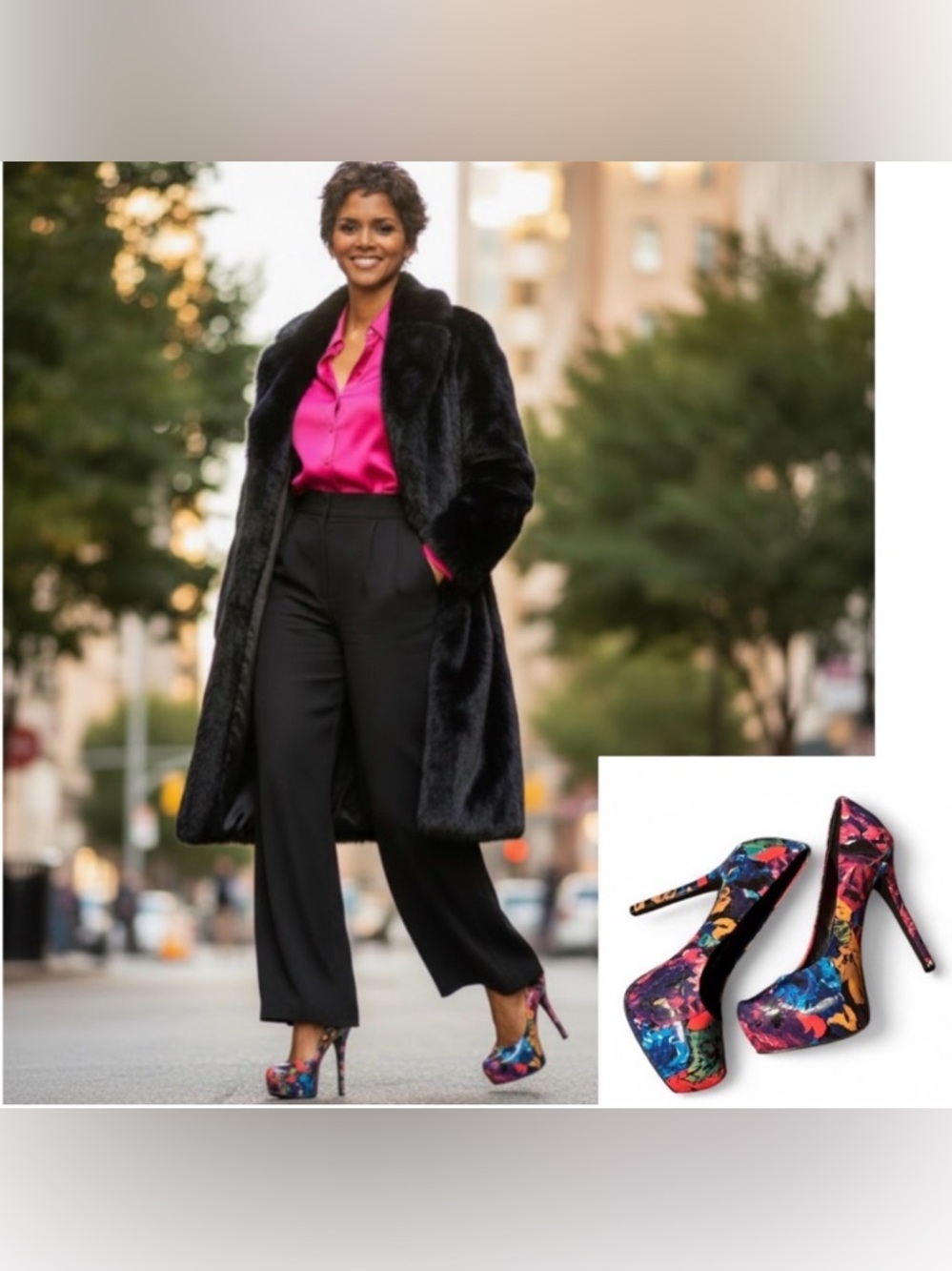 Steve Madden Heels Vibrant abstract Nala Stilettos black blue pink purple red. 8